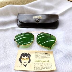 Vintage Aviator Clip On Glasses